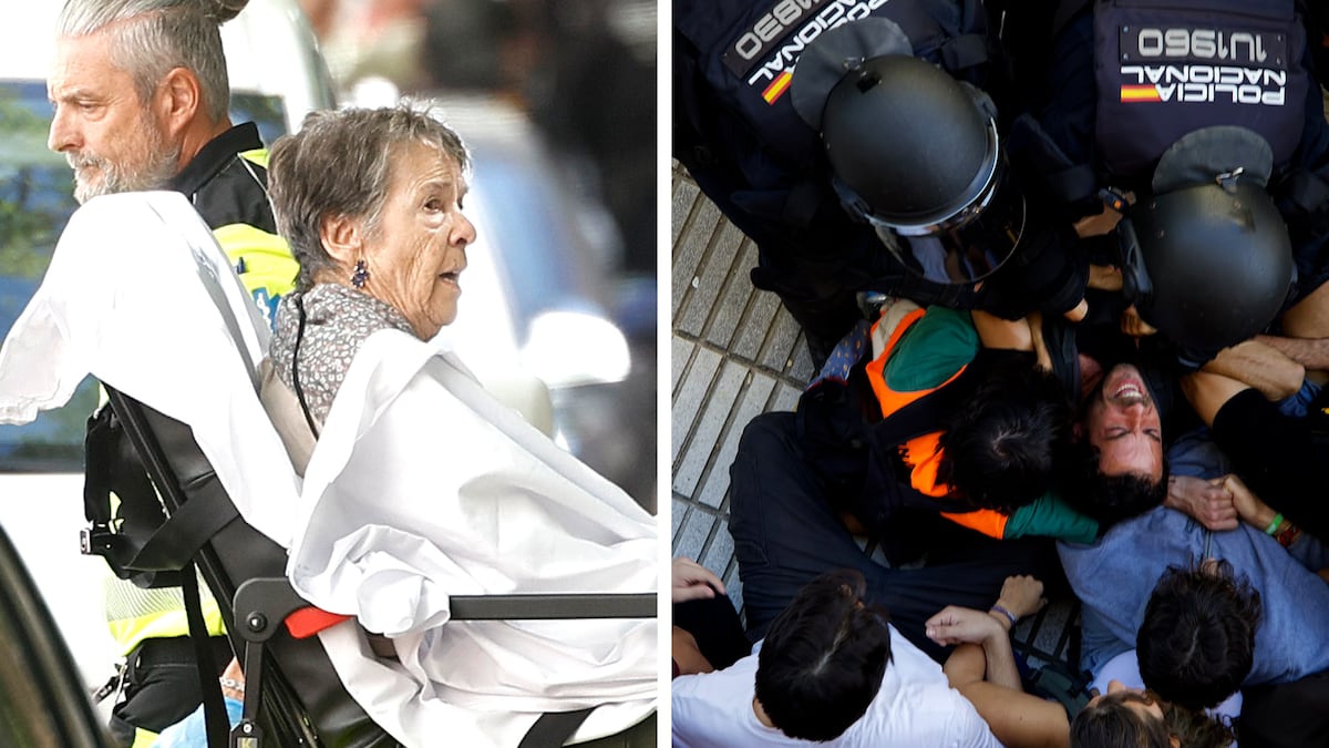 Crónica visual del desahucio de Maricarmen: de la acampada de activistas a su desalojo en camilla