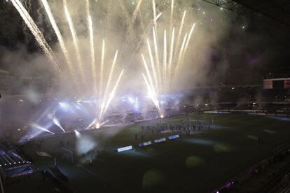 Imagen de Balaidos celebrando el ascenso del equipo