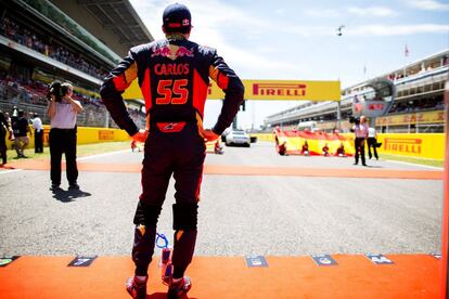 Carlos Sainz antes de la carrera