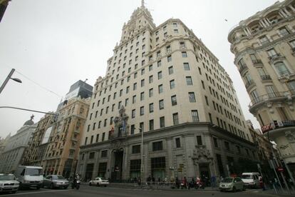 Sede histórica de Telefónica en la Gran Vía de Madrid.