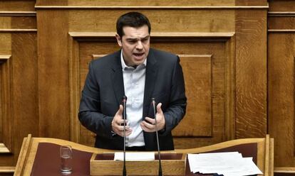 Tsipras, durant la presentació de les mesures.