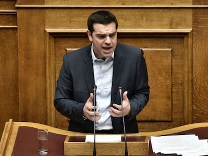 Tsipras, durant la presentació de les mesures.