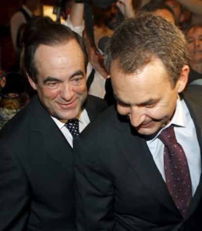 Zapatero with José Bono at the latter´s book launch