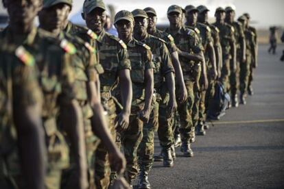 Togolese soldiers arrived in the Malian capital Bamako on January 17, as part of more than 3,000 soldiers pledged by African nations to back the French-led offensive.