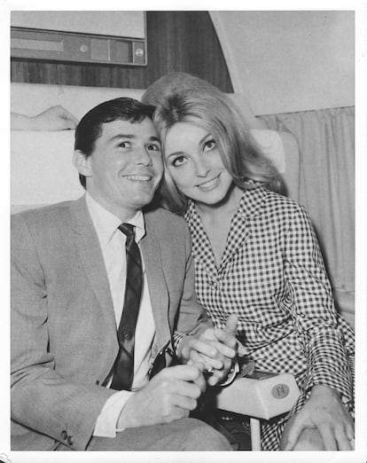Jay Sebring y Sharon Tate en 1966.