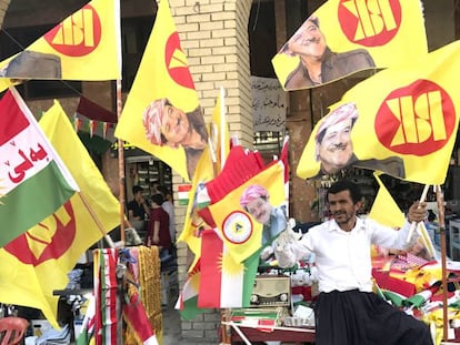 Los ciudadanos de Erbil se preparan para la celebración del referéndum de independencia del Kurdistán iraquí.