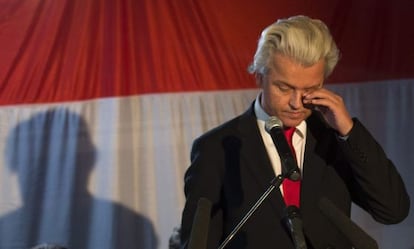 El ultraderechista Geert Wilders tras la debacle electoral del mi&eacute;rcoles.