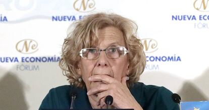 La alcaldesa de Madrid, Manuela Carmena, el 21 de marzo en Madrid. 