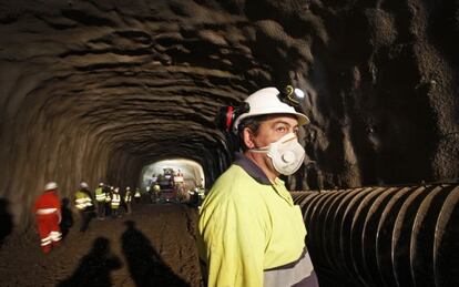 Interior d'una de les mines d'Iberpotash