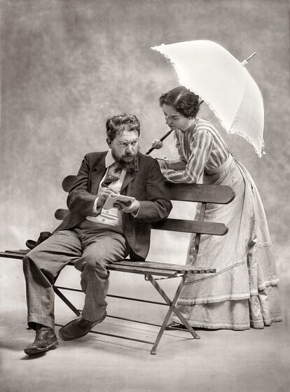 El valenciano junto a Clotilde, su mujer, en una instantánea de 1901.