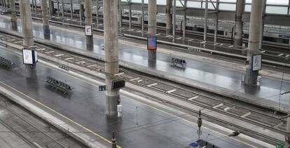 Andenes de la zona de Alta Velocidad de la Estación de Atocha.