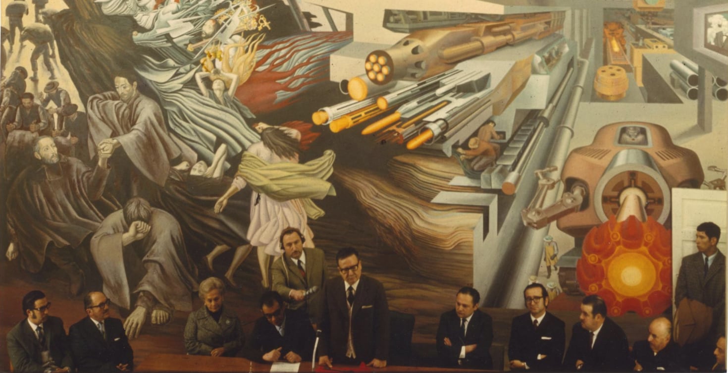 Chile rescata un mural ocultado por la dictadura de Pinochet tras el golpe de Estado de 1973