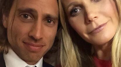 Gwyneth Paltrow y Brad Falchuk, en una fotografía de Instagram.