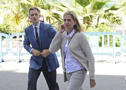Cristina de Borbón e Iñaki Urdangarin en una de sus últimas apariciones juntos, en junio de 2016, en los juzgados de Palma de Mallorca.