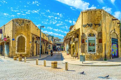 Una de las calles del barrio de Jaffa, en la ciudad de Tel Aviv.