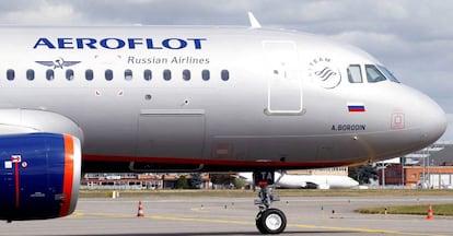 Uno de los aviones de Aeroflot. 