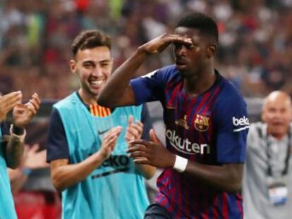El francés se reivindica con un golazo que expresó la superioridad del Barcelona ante un Sevilla que nunca se sintió a gusto con el torneo