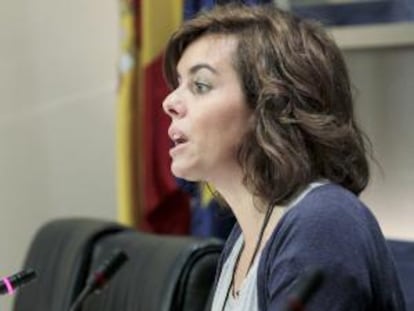 La portavoz del PP en el Congreso de los Diputados, Soraya Sáenz de Santamaría.