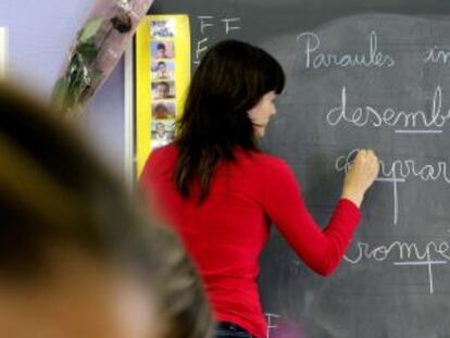 Clase de una escuela pública de El Prat de Llobregat (Barcelona).