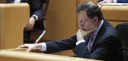 Mariano Rajoy, en una imagen de archivo en el Senado. 