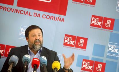 Francisco Caamaño durante la rueda de prensa