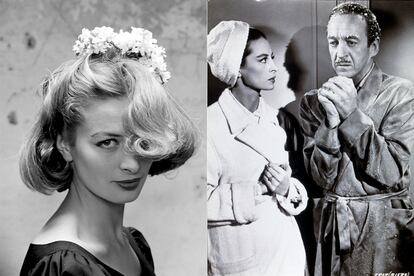 Capucine 
	

	Despues de haber sido una de las maniquíes preferidas de Dior y su New Look, Capucine fue reclamada por Hollywood pretendiéndola convertir en la nueva Greta Garbo. En el género de la comedia daría sus mejores interpretaciones como la esposa infiel del Inspector Clousseau en La Pantera Rosa (Blake Edwards, 1963) o la dama ninfómana de ¿Qué tal, Pussycat? (Clive Donner, 1965). También se la recordará por sus amores con el actor William Holden y los deseos lésbicos que despertaba en Barbara Stanwyck en La gata negra (Edward Dmytryck, 1962).