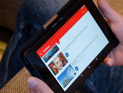 YouTube en un tablet