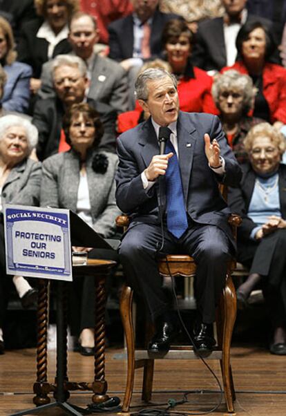 George W. Bush, ayer durante un acto en Memphis.