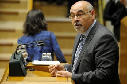 Pastor, en la tribuna del Parlamento.