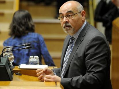 Pastor, en la tribuna del Parlamento.