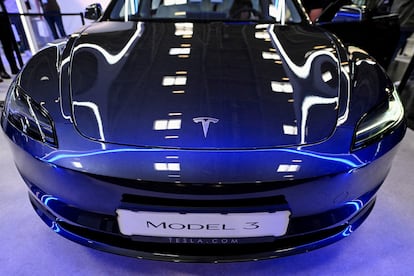 El Model 3 de Tesla durante el Salón de Múnich en septiembre de 2023