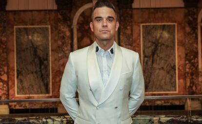 El cantante Robbie Williams, en los premios Attitude celebrados en Londres