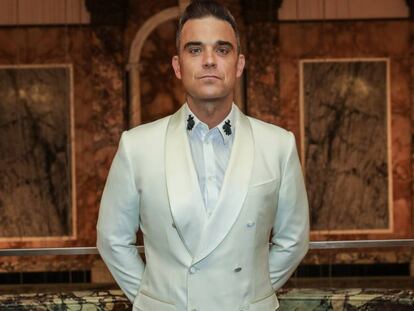 El cantante Robbie Williams, en los premios Attitude celebrados en Londres