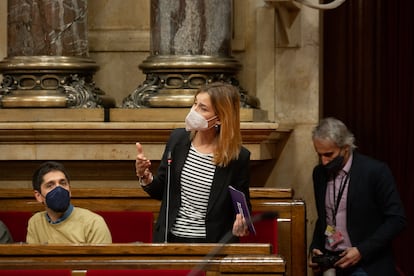 La líder de los comunes en el Parlament, Jéssica Albiach.