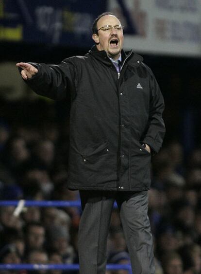 Rafa Benítez, durante el Portsmouth-Liverpool del sábado.