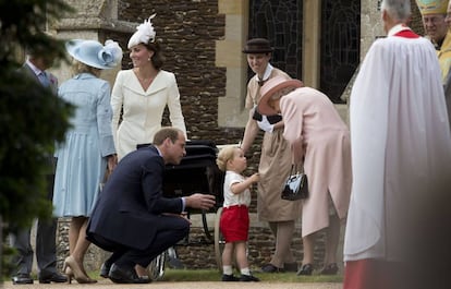 Los Duques de Cambridge con la niñera de sus hijos, la palentina María Teresa Turrión.