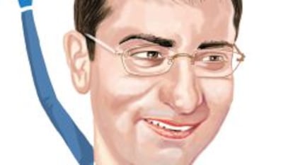 Caricatura de Rajeev Suri, nuevo presidente y consejero delegado de Nokia.