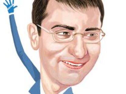 Caricatura de Rajeev Suri, nuevo presidente y consejero delegado de Nokia.