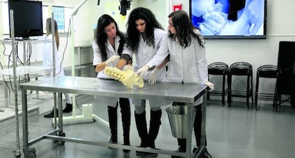 Un aula de Medicina en la Universidad de Barcelona. 