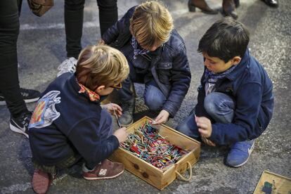 Children love to light firecrackers during the festivities.