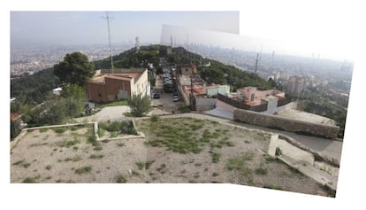 Antes de la rehabilitación, la calle Marià Labèrnia, antao patio común de las barracas, estaba tomada por los coches. |