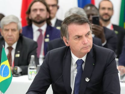 Jair Bolsonaro, durante a reunião dos líderes dos BRICS.