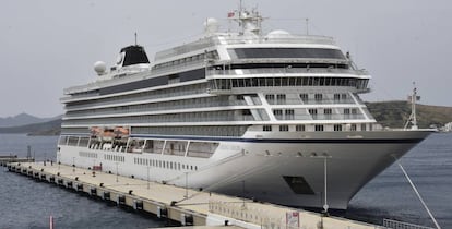 El buque Viking Orion en un puerto de Noruega en 2018