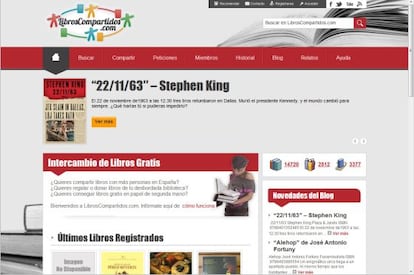 La web de LibrosCompartidos.
