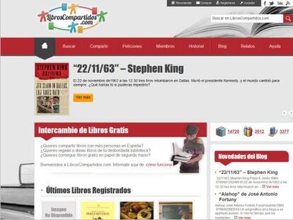 La web de LibrosCompartidos.