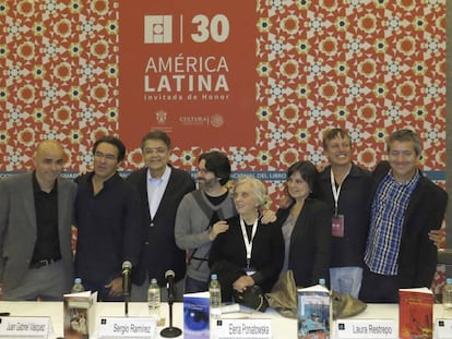 Eduardo Sacheri, Juan Gabriel Vásquez, Sergio Ramírez, Andrés Neuman, Elena Poniatowska, Laura Restrepo, Xavier Velasco y Santiago Roncagliolo.