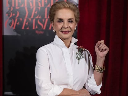 La dise&ntilde;adora Carolina Herrera durante la presentaci&oacute;n de su libro &#039;Carolina Herrera&#039; en Madrid, el pasado 15 de noviembre. 