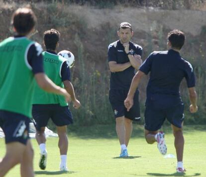 Djukic durante un entrenamiento del Valladolid