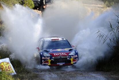 Sebastien Loeb, durante un momento de la jornada de hoy.