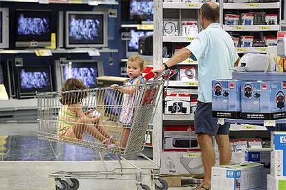 Electrónica en un hipermercado.